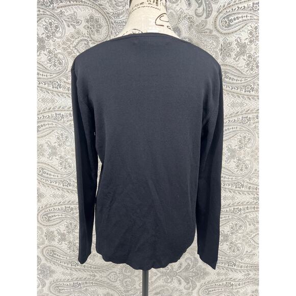 Joseph A. Black Cardigan | Clean Girl Dark · Office Siren Lite | Size L - Picture 3 of 7